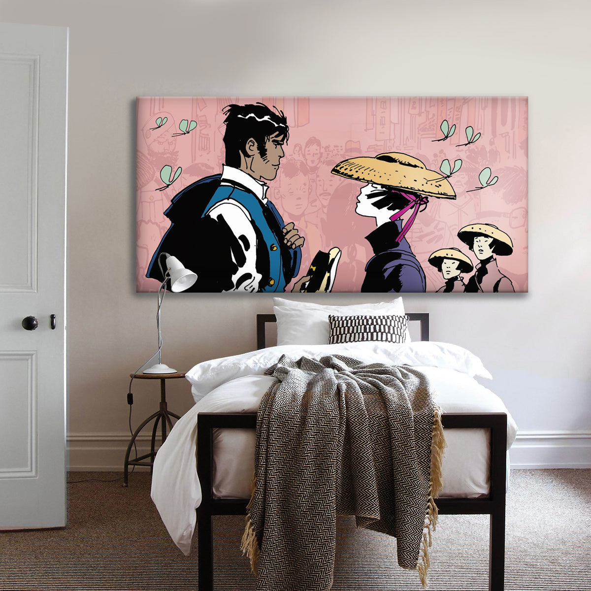 Quadro Canvas su telaio in legno Tela Corto Maltese Misura: 140x70 cm