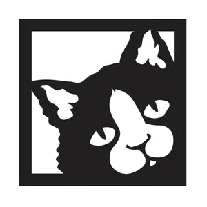 Quadro moderno arredo moderno Quadro Gatto nero traforato Cat 48x 48 cm Colore: nero