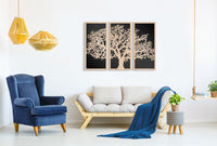 QUERCIA 100x70 cm - Quadro arredo LASERCUT composito Legno e PVC Misura: 100x70 cm