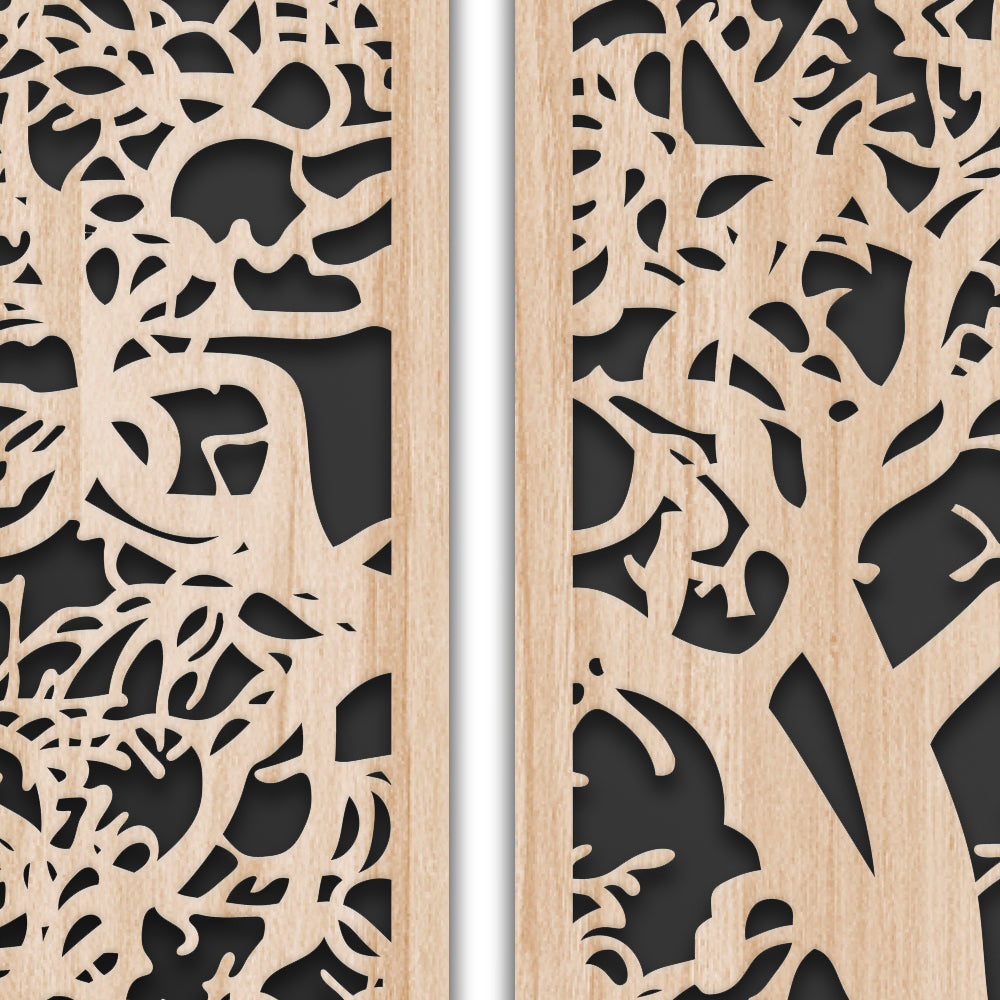 QUERCIA 100x70 cm - Quadro arredo LASERCUT composito Legno e PVC Misura: 100x70 cm