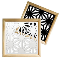 RADIANT - Moduli Decorativi in Legno e PVC Colore: nero, Misura: 48x48 cm