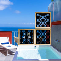 RADIANT - Moduli Decorativi in Legno e PVC Colore: nero, Misura: 48x48 cm