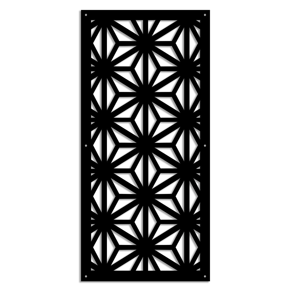 RADIANT - Pannello in PVC traforato - Parasole Misura: 98x198 cm, Colore: nero