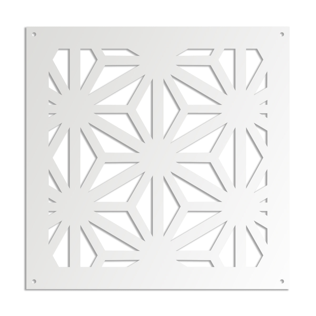 RADIANT - Pannello in PVC traforato - Parasole Colore: bianco, Misura: 48x48 cm