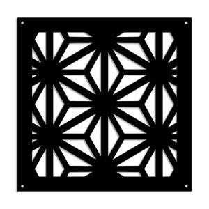 RADIANT - Pannello in PVC traforato - Parasole Misura: 98x98 cm, Colore: nero