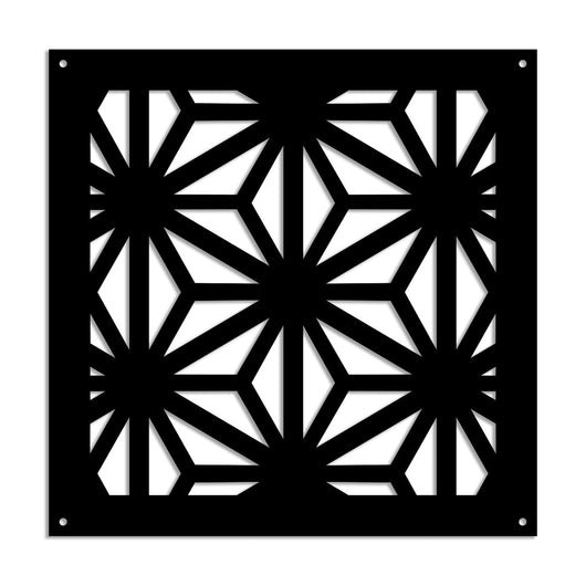 RADIANT - Pannello in PVC traforato - Parasole Misura: 98x98 cm, Colore: nero