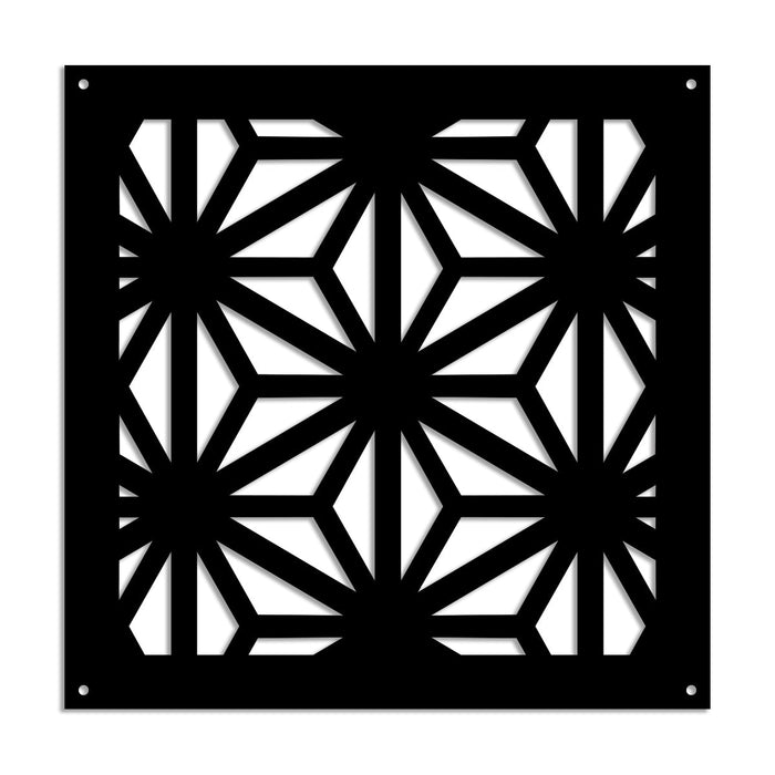 RADIANT - Pannello in PVC traforato - Parasole Misura: 98x98 cm, Colore: nero