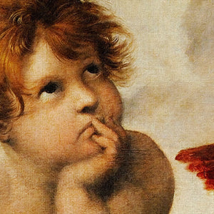 RAFFAELLO SANZIO Angeli - Quadro stampa su Tela montata su telaio in legno 128X70cm Misura: 128x70 cm