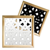 RAILING - Moduli Decorativi in Legno e PVC Colore: bianco, Misura: 98x98 cm