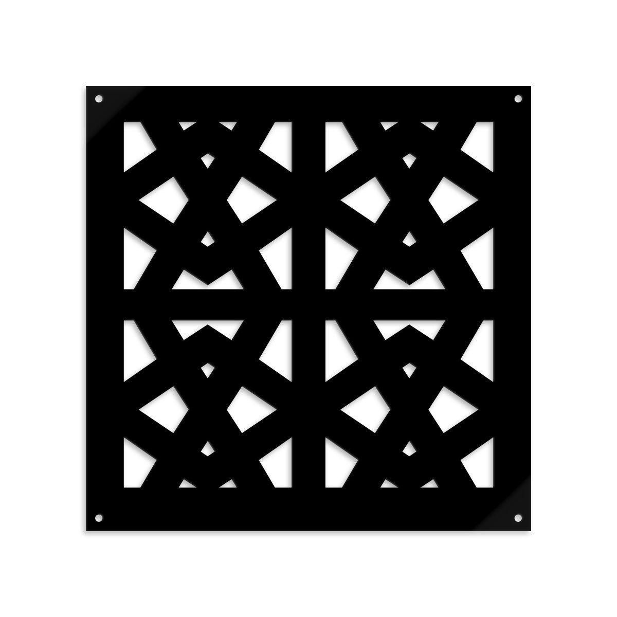 RAILING - Pannello in PVC traforato - Parasole Colore: nero, Misura: 98x98 cm