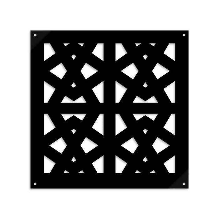 RAILING - Pannello in PVC traforato - Parasole Colore: nero, Misura: 98x98 cm