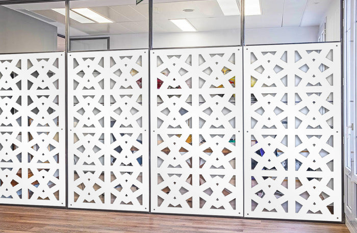 RAILING - Pannello in PVC traforato - Parasole Colore: bianco, Misura: 73x148 cm