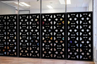 RAILING - Pannello in PVC traforato - Parasole Colore: nero, Misura: 98x198 cm