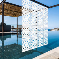 RAILING - Pannello in PVC traforato - Parasole Misura: 73x73 cm, Colore: bianco