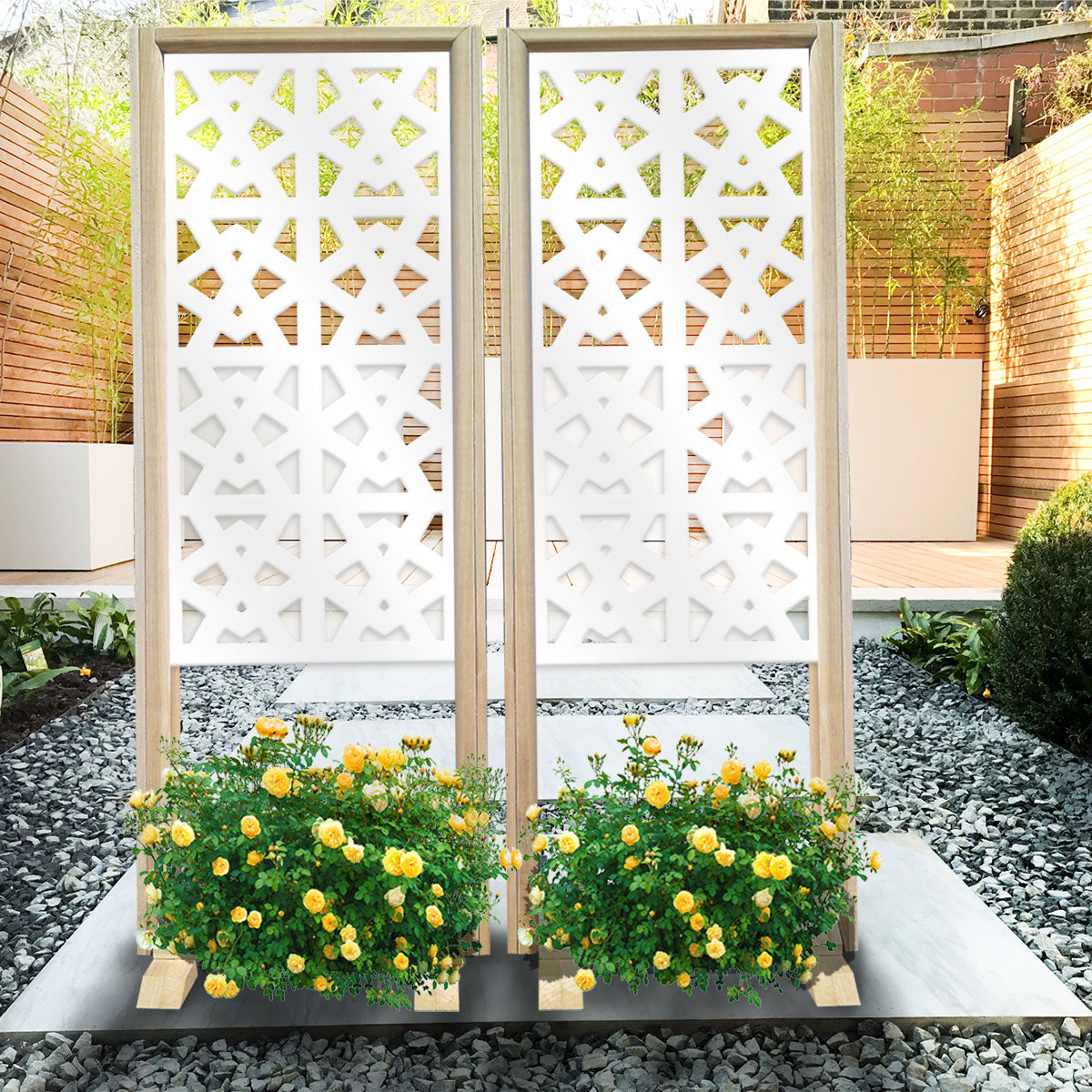 RAILING - Separè - Paravento modulabile - 70x190cm - in Legno e PVC Colore: bianco