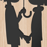RAIN - Quadro arredo LASERCUT composito Legno e PVC Misura: 50x100 cm