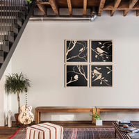 RAMI 96x96 cm - Quadro arredo LASERCUT composito Legno e PVC Misura: 96x96 cm