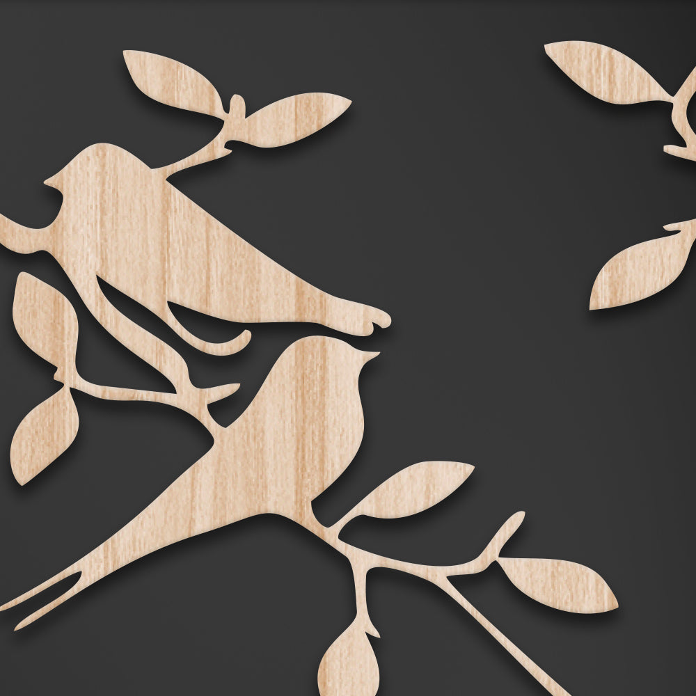 RAMI 96x96 cm - Quadro arredo LASERCUT composito Legno e PVC Misura: 96x96 cm