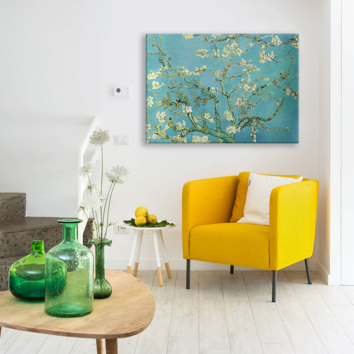 Ramo di Mandorlo - Vincent Van Gogh - Quadro Canvas stampata su telaio in legno Misura: 100x70 cm