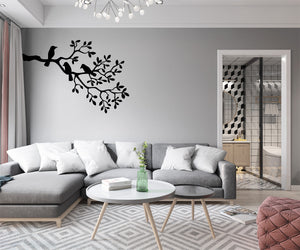 RAMOSCELLO - Adesivo murale wall sticker in vinile 55x115 cm Colore: nero