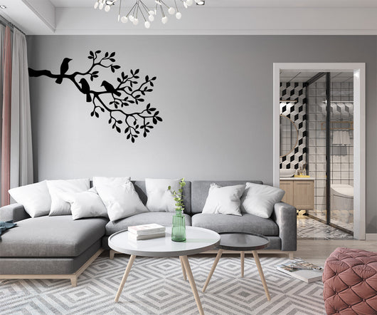 RAMOSCELLO - Adesivo murale wall sticker in vinile 55x115 cm Colore: nero