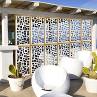 RANDOM - Moduli Decorativi in Legno e PVC Misura: 47x94 cm, Colore: bianco