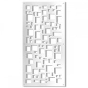 RANDOM - Pannello in PVC traforato Parasole Misura: 73x148 cm, Colore: bianco