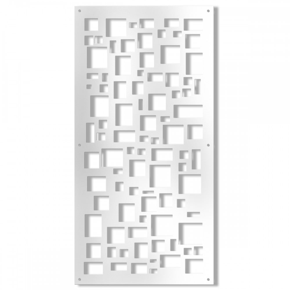 RANDOM - Pannello in PVC traforato Parasole Misura: 73x148 cm, Colore: bianco