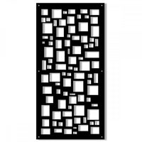 RANDOM - Pannello in PVC traforato Parasole Colore: nero, Misura: 98x198 cm