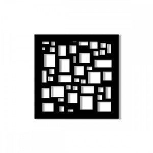 RANDOM - Pannello in PVC traforato Parasole Colore: nero, Misura: 73x73 cm