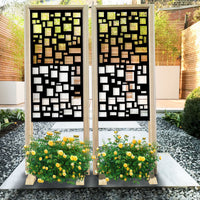 RANDOM - Separè- Paravento modulabile - 70x190cm - in Legno e PVC Colore: nero