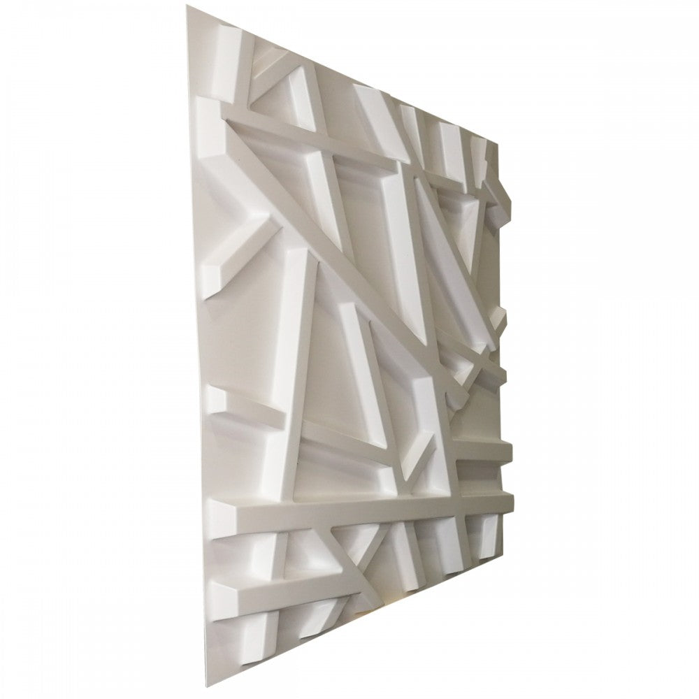 RANDOM bianco - Pannello parete in PVC a rilievo 3D - 50cmX50cm - 1 Pz