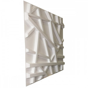 RANDOM bianco - Pannello parete in PVC a rilievo 3D - 50cmX50cm - 1 Pz