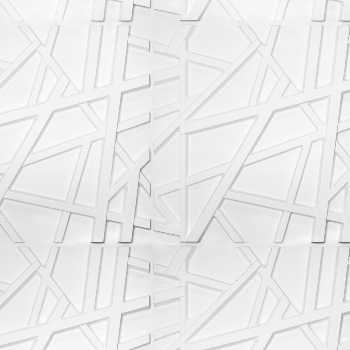 RANDOM bianco - Pannello parete in PVC a rilievo 3D - 50cmX50cm - 1 Pz