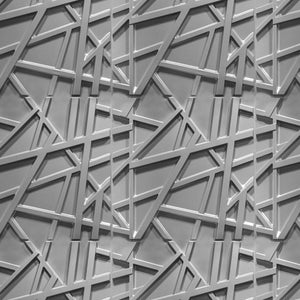 RANDOM grigio-metal-opaco - Pannello parete in PVC a rilievo 3D - 50cmX50cm - 1 Pz