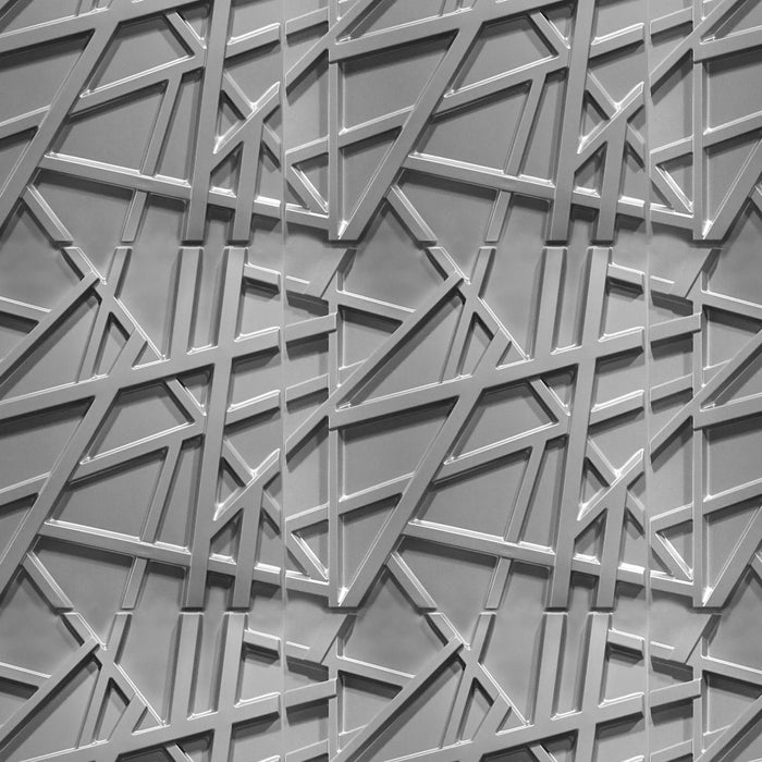 RANDOM grigio-metal-opaco - Pannello parete in PVC a rilievo 3D - 50cmX50cm - 1 Pz