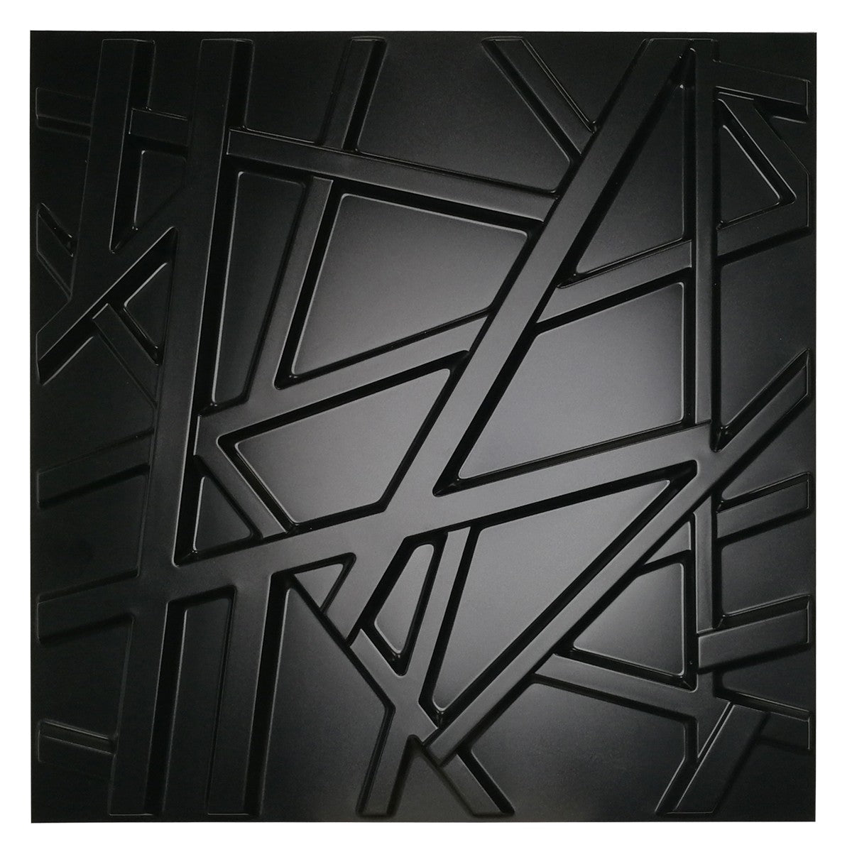 RANDOM Nero - Pannello Parete In PVC A Rilievo 3D - 50cmX50cm - 1 Pz