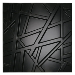RANDOM Nero - Pannello Parete In PVC A Rilievo 3D - 50cmX50cm - 1 Pz
