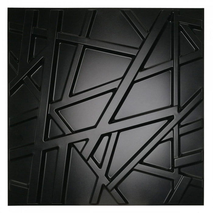 RANDOM Nero - Pannello Parete In PVC A Rilievo 3D - 50cmX50cm - 1 Pz