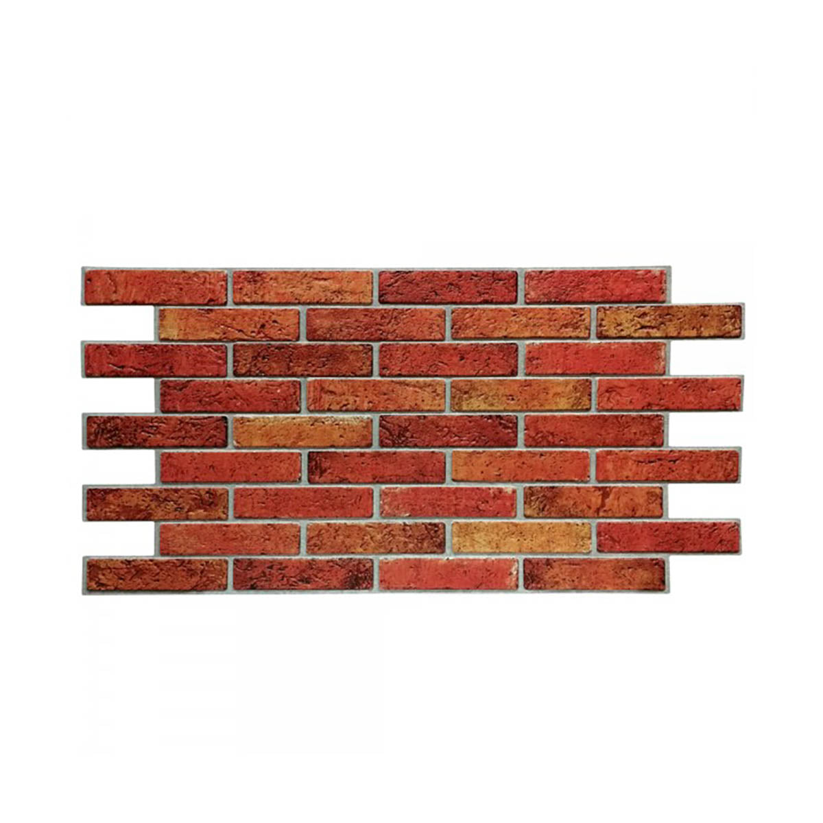 Red Wall - Pannelli parete in PVC finto mattone rosso effetto 3D 97x50cm x 0.4mm - 2Pz 1Mq