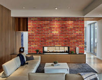Red Wall - Pannelli parete in PVC finto mattone rosso effetto 3D 97x50cm x 0.4mm - 2Pz 1Mq