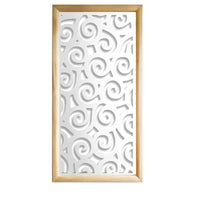 RICCI - Moduli Decorativi in Legno e PVC Misura: 47x94 cm, Colore: bianco