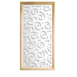 RICCI - Moduli Decorativi in Legno e PVC Misura: 47x94 cm, Colore: bianco