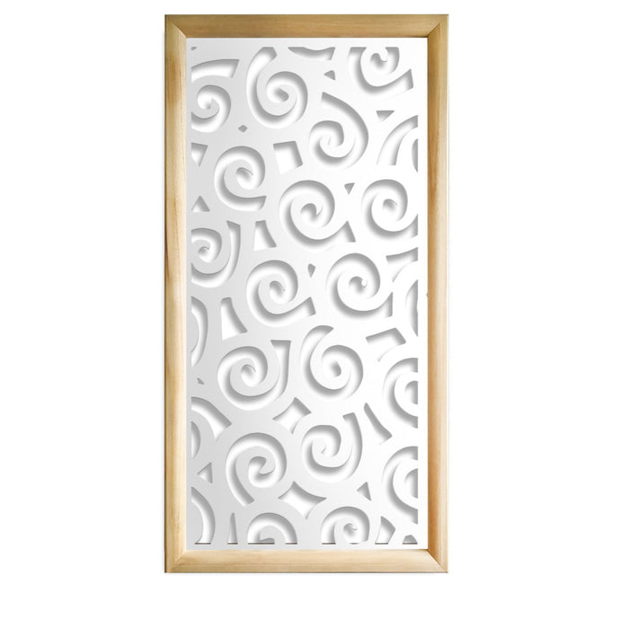 RICCI - Moduli Decorativi in Legno e PVC Misura: 47x94 cm, Colore: bianco