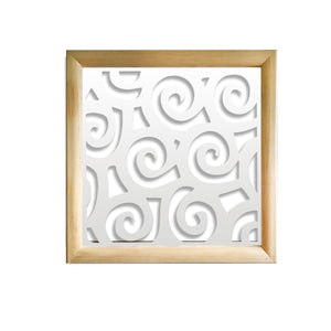 RICCI - Moduli Decorativi in Legno e PVC Colore: bianco, Misura: 98x98 cm