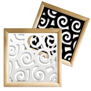RICCI - Moduli Decorativi in Legno e PVC Colore: bianco, Misura: 98x98 cm