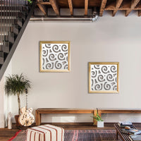 RICCI - Moduli Decorativi in Legno e PVC Colore: bianco, Misura: 98x98 cm