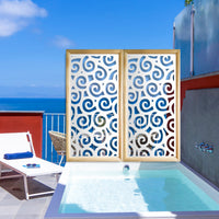 RICCI - Moduli Decorativi in Legno e PVC Misura: 47x94 cm, Colore: bianco