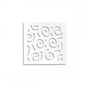 RICCI - Pannello Quadro arredo PVC traforato - PARASOLE Colore: bianco, Misura: 48x48 cm