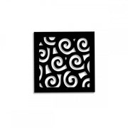 RICCI - Pannello Quadro arredo PVC traforato - PARASOLE Misura: 73x73 cm, Colore: nero
